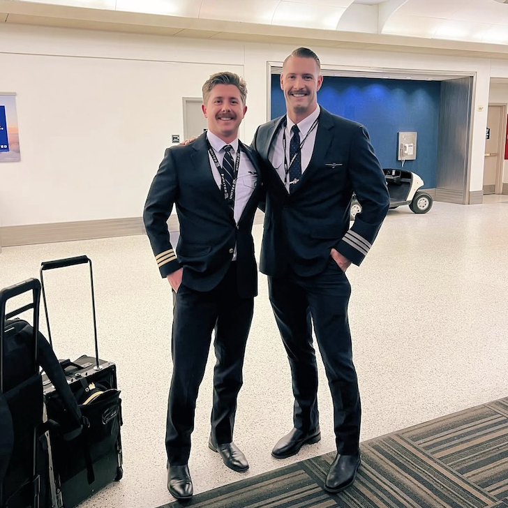 Aubrey in United Airlines uniform